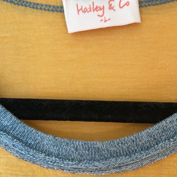 Hailey & Co Color Block Oversized Large long sleeve Top new without tags - Picture 3 of 6